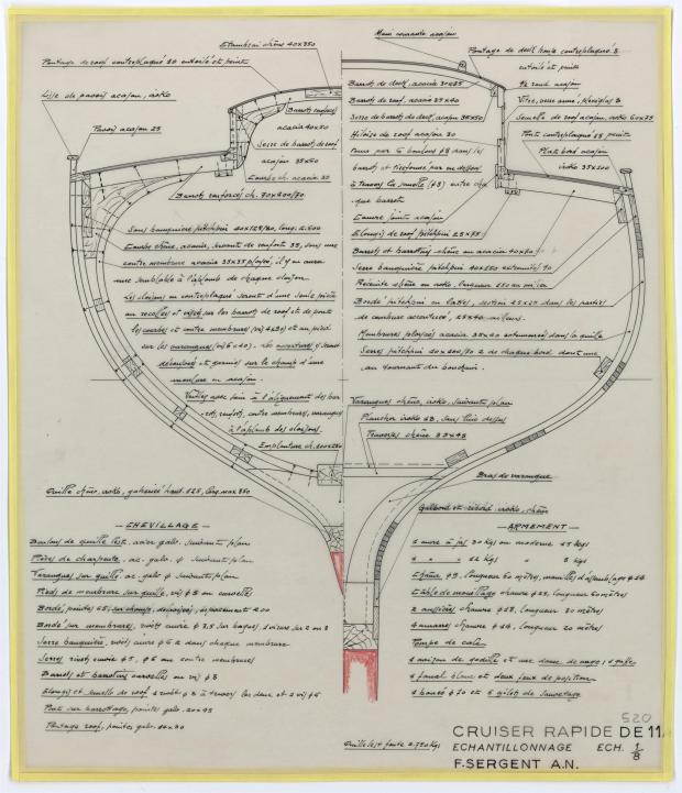 PLAN DE CONSTRUCTION - IRIS CRUISER RAPIDE 11 m (1957)