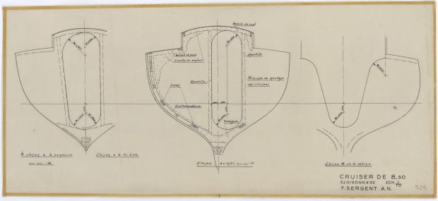 PLAN DE CONSTRUCTION - DEJA   CRUISER 8,50 m (1957)