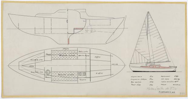 PLAN GENERAL - DEJA   CRUISER 8,50 m (1957)