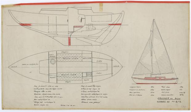 PLAN GENERAL - DEJA   CRUISER 8,50 m (1957)