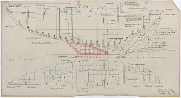 PLAN DE CONSTRUCTION - CABRETTE CRUISER NORVEGIEN 9,25 m (1957)