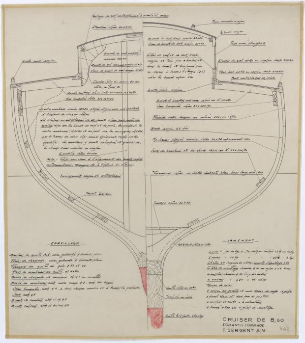 PLAN DE CONSTRUCTION - CABRETTE CRUISER NORVEGIEN 9,25 m (1957)