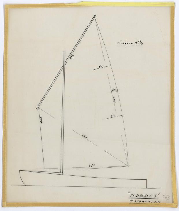 PLAN DE VOILURE/GREEMENT - NORDET 4,20 m (1957)