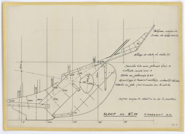 PLAN DE CONSTRUCTION - SLOOP 8,75 M (1957)