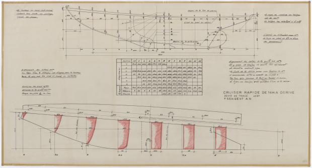 PLAN DE CONSTRUCTION - AOUFFA II 14 m   (1958)