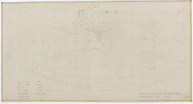 PLAN DE COQUE - AOUFFA II 14 m   (1958)