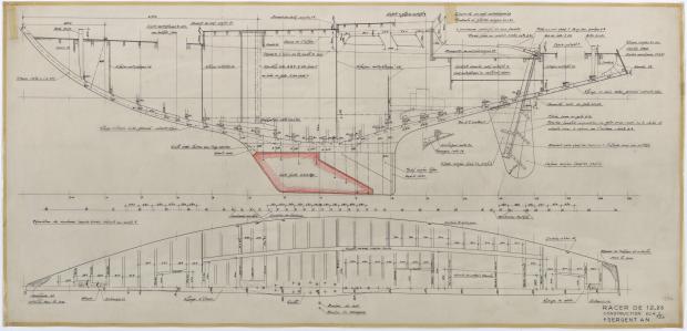 PLAN DE CONSTRUCTION - RACER DE 12,25 M (1958)