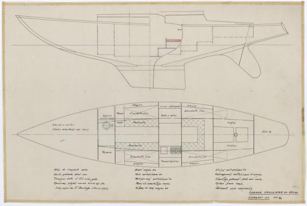 PLAN D&#039;AMENAGEMENT  - COURSE CROISIERE DE 12,25 M (1958)