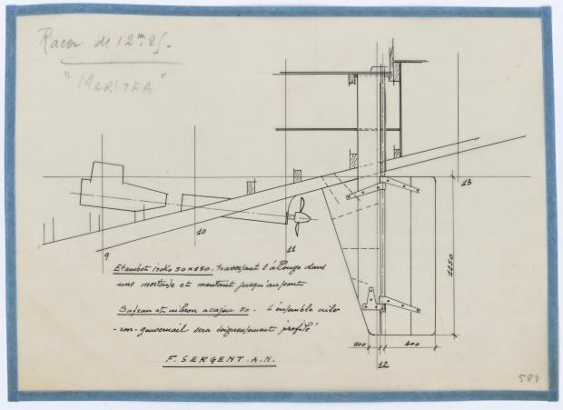 PLAN DE CONSTRUCTION - MARITEA  RACER DE 12,25 M (1958)