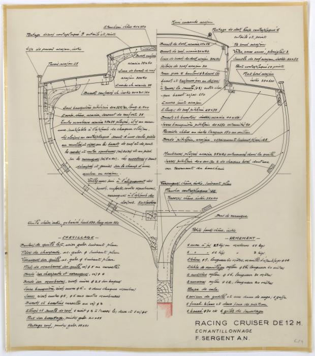 PLAN DE CONSTRUCTION - BIMBAM CRUISER RAPIDE DE 12 m (1959)