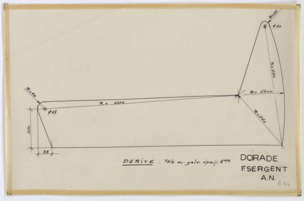 PLAN DE DERIVE/QUILLE - DORADE (1959)