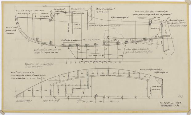 PLAN DE CONSTRUCTION - SLOOP DE 5,25 m (1960)