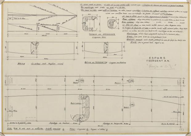 PLAN DE VOILURE/GREEMENT - TALLY-HO CRUISER 10,25 m  (1960)