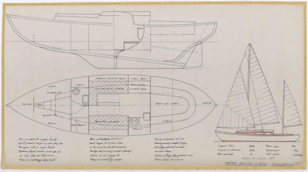 PLAN GENERAL - FANTASQUE MOTOR SAILOR  10,50 m (1960)