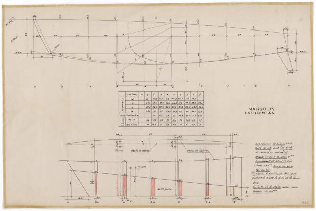 PLAN DE CONSTRUCTION - MARSOUIN  5,90 m (1960)