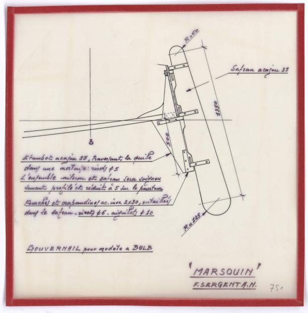 PLAN DE DERIVE/QUILLE - MARSOUIN  5,90 m (1960)