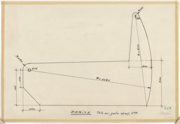 PLAN DE DERIVE/QUILLE - VICKING  5,90 m (1960)