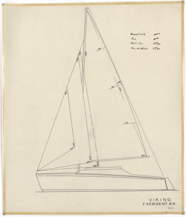 PLAN DE VOILURE/GREEMENT - VICKING  5,90 m (1960)