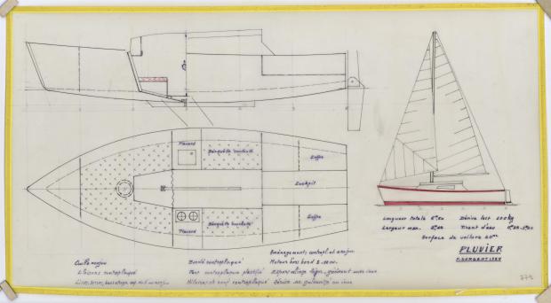 PLAN GENERAL - PLUVIER DERIVEUR LESTE DE 6,60 m (1961)