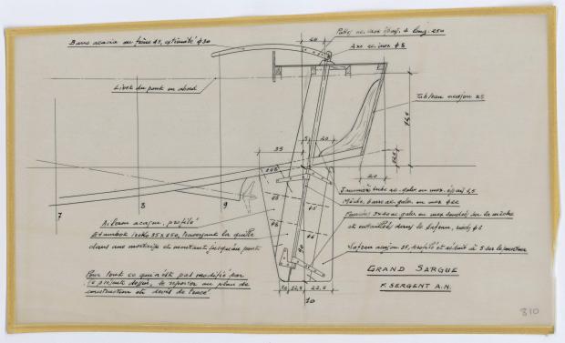 PLAN DE L&#039;APPAREIL A GOUVERNER - LE GRAND SARGUE  (1961)