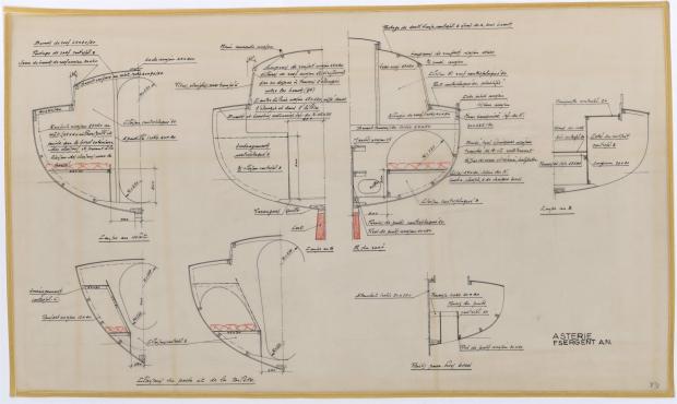 PLAN DE CONSTRUCTION - ASTERIE 7,50 M à Dérive (1961)