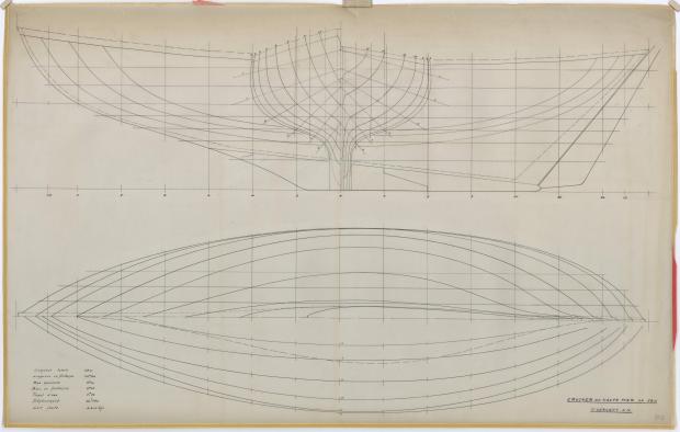 PLAN DE COQUE - PATRICIA III CRUISER Hte mer 13 m  (1962)