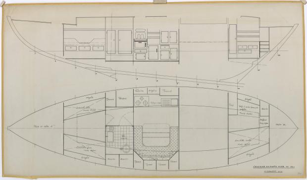 PLAN D&#039;AMENAGEMENT  - PATRICIA III CRUISER Hte mer 13 m  (1962)