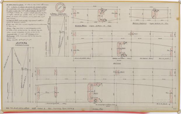 PLAN DE VOILURE/GREEMENT - PATRICIA III CRUISER Hte mer 13 m  (1962)