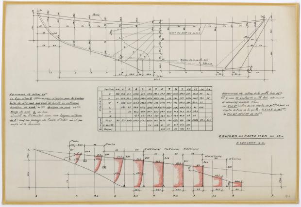 PLAN DE DERIVE/QUILLE - PATRICIA III CRUISER Hte mer 13 m  (1962)