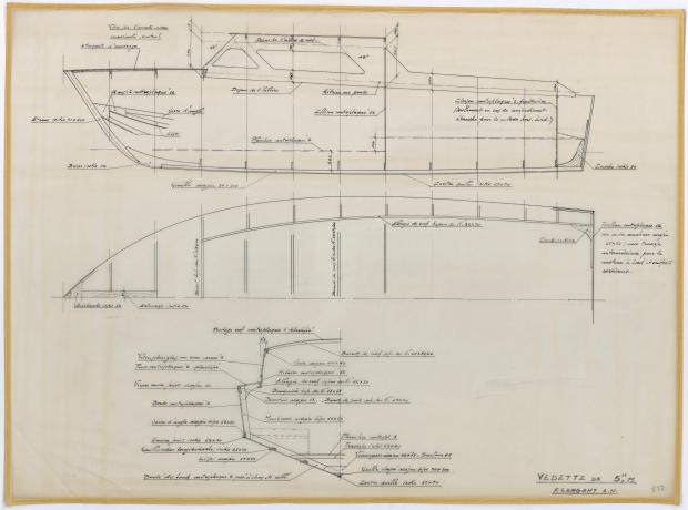 PLAN DE CONSTRUCTION - VEDETTE DE  5,75 m (1962)