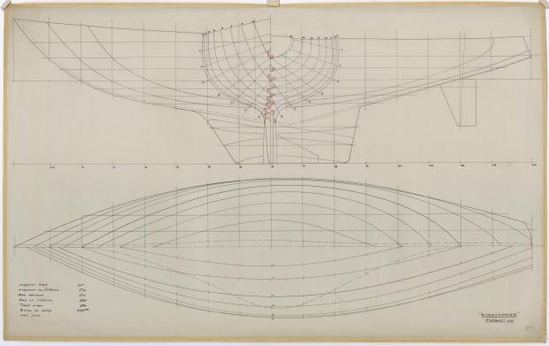 PLAN DE COQUE - WINDJAMMER  10 M (1962)