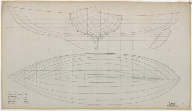 PLAN DE COQUE - MILLE MOTOR SAILOR 10 M (1962)