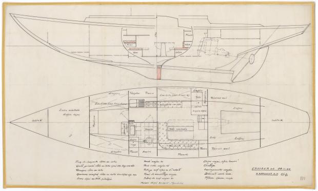 PLAN D&#039;AMENAGEMENT  - CRUISER  13,50 M (1963)