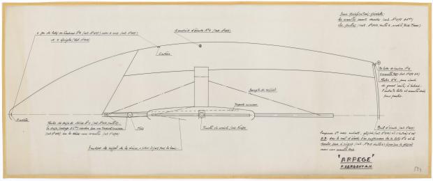 PLAN DE PONT - ARPEGE DERIVEUR 4 M  (1963)