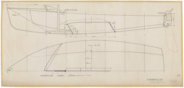 PLAN DE CONSTRUCTION - ARPEGE DERIVEUR 4 M  (1963)