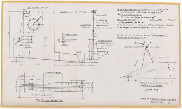 PLAN DE DERIVE/QUILLE - CRUISEUR RAPIDE 10 M (1963)