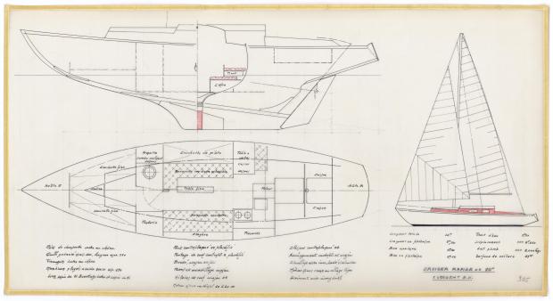 PLAN D&#039;AMENAGEMENT  - CRUISEUR RAPIDE 10 M (1963)