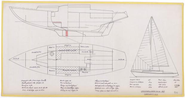 PLAN D&#039;AMENAGEMENT  - CRUISEUR RAPIDE 10 M (1963)