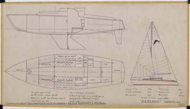 PLAN D&#039;AMENAGEMENT  - ESPADON 8,50 M (1963)