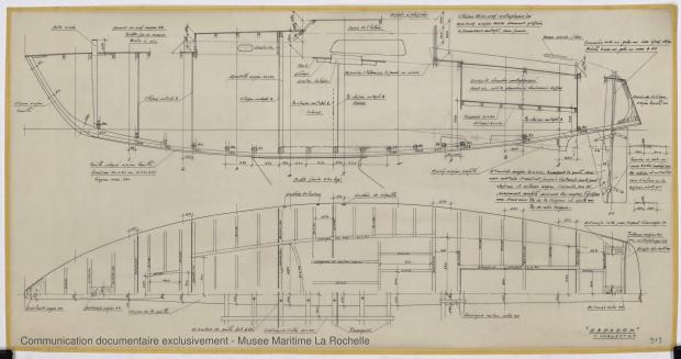 PLAN DE CONSTRUCTION - ESPADON 8,50 M (1963)