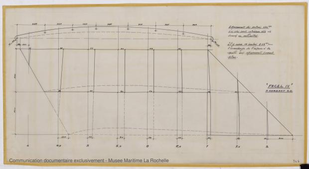 PLAN DE DERIVE/QUILLE - Thetis III , Facel IV & Ste Anne IV 11,50 m (1964)