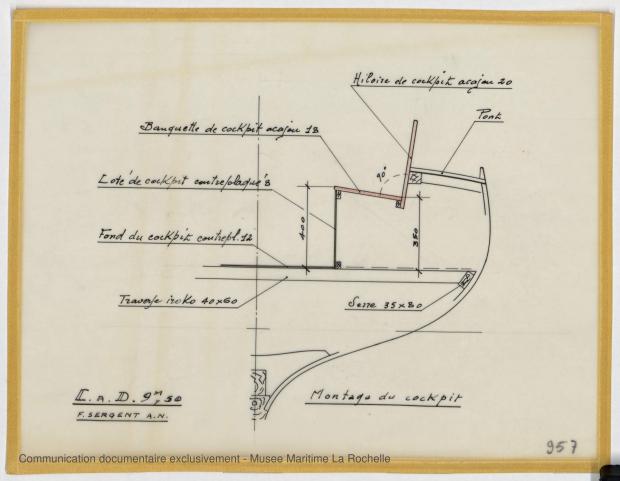 PLAN DE CONSTRUCTION - Papsy  Cruiser à dérive 9,50 m (1964)