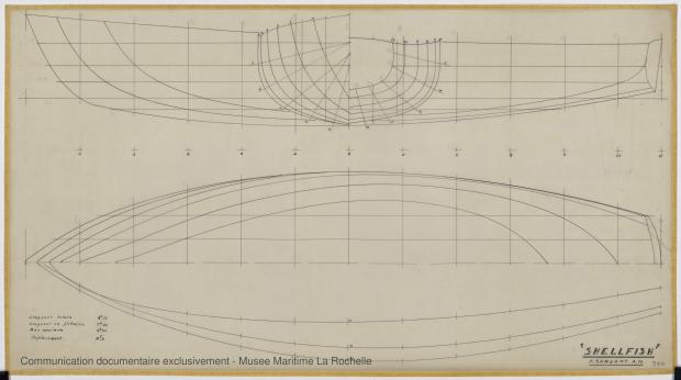 PLAN DE COQUE - Shelfish  8,75 M (1965)