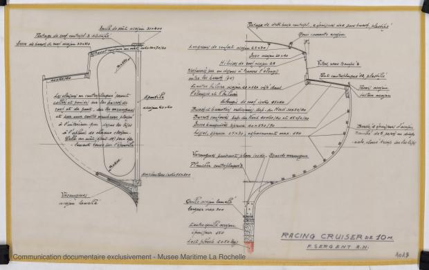 PLAN DE CONSTRUCTION - Gisalnic IV  Racing Cruiser 10 m (1966)