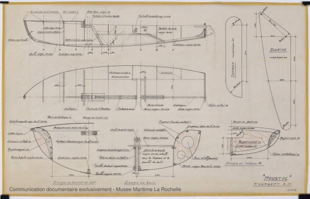 PLAN DE CONSTRUCTION - Moustyc, dériveur 4,50 m (1966)