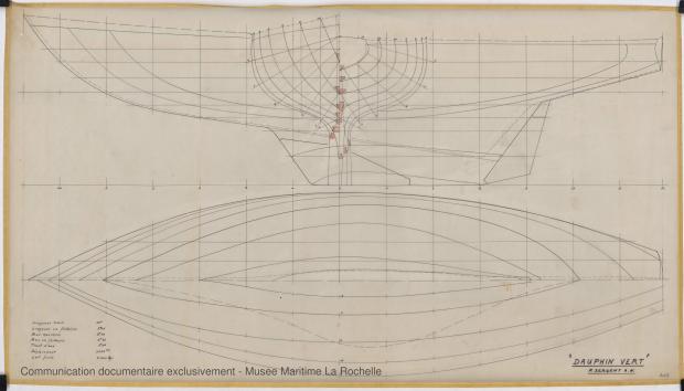 PLAN DE COQUE - Dauphin vert  10,00 m (1966)