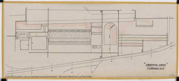 PLAN D&#039;AMENAGEMENT  - Dauphin vert  10,00 m (1966)