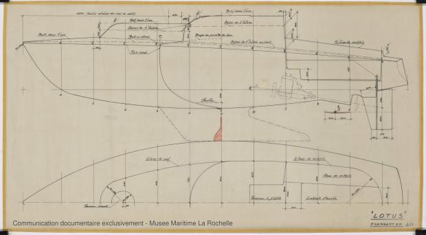 PLAN DE CONSTRUCTION - Lotus  7,50 m  (1966)