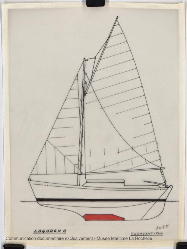 PLAN DE VOILURE/GREEMENT - Logoden VI  sloop de 6 m (1967)