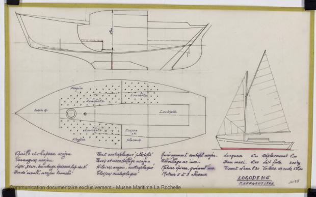 PLAN GENERAL - Logoden VI  sloop de 6 m (1967)